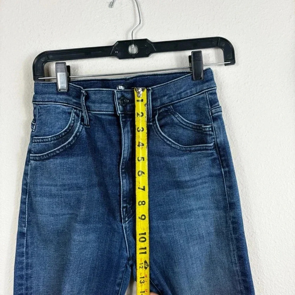 Mother The Stash Swooner Ankle Fray Chick Flick Blue Jeans Stretch Size 27 - Picture 12 of 16